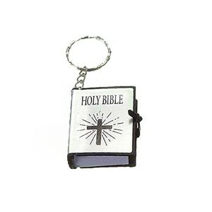 Miniature “Silver” Holy Bible Key Chain!